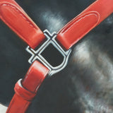 纯手绘油画马到成功玄关餐厅装饰画走廊挂画