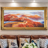 纯手绘鸿运当头油画客厅办公室酒店大堂装饰画高清喷绘厂家直销