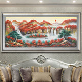 纯手绘鸿运当头油画客厅办公室酒店简约装饰画高清喷绘厂家直销