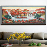 纯手绘鸿运当头油画客厅办公室酒店简约装饰画高清喷绘厂家直销