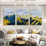 纯手绘欧式客厅金山油画背有靠山书房挂画现代简约装饰画可定制