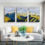 纯手绘欧式客厅金山油画背有靠山书房挂画现代简约装饰画可定制
