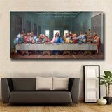 Leonardo Da Vinci "The Last Supper" HD print on canvas huge wall picture (31x63)