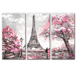 3 Panels Paris Tower Wall Art Canvas Paintings Abstract Landscape Modular Pictures Love in Paris Canvas Prints For Living Room