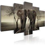 5 Panel Elephant Painting Canvas Wall Art Picture Home Decoration Living Room Canvas Print Modern Painting