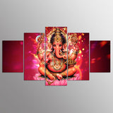 5 Pieces Canvas Painting Woon kamer Poster Stuks India Tibetaanse Ganesha Poster Print Painting room decor wall art WD-1821