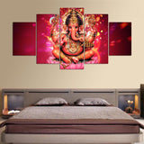 5 Pieces Canvas Painting Woon kamer Poster Stuks India Tibetaanse Ganesha Poster Print Painting room decor wall art WD-1821