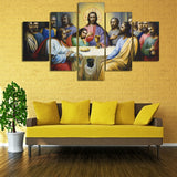 5 piece Set Christian Jesus The Last Supper canvas painting Canvas picture painting room decor print poster wall art WD-1880