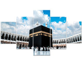 5 piece Set Islamic Muslim Islam Religious Hajj Round View canvas painting Canvas picture painting print poster wall art WD-1875