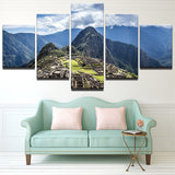 5 piece canvas wall art Machu Picchu Peru Canvas painting room decor print poster