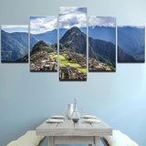 5 piece canvas wall art Machu Picchu Peru Canvas painting room decor print poster