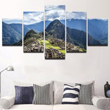 5 piece canvas wall art Machu Picchu Peru Canvas painting room decor print poster