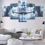 5 piece canvas x-ray Teeth dental picture Canvas picture painting room decor print poster wall art WD-3058