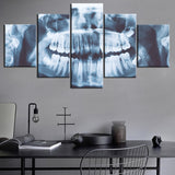 5 piece canvas x-ray Teeth dental picture Canvas picture painting room decor print poster wall art WD-3058