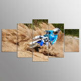 5 pieces canvas paintings Motorcycle Race Pictures home decor poster print wall art WD-1324