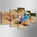 5 pieces canvas paintings Motorcycle Race Pictures home decor poster print wall art WD-1324