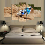 5 pieces canvas paintings Motorcycle Race Pictures home decor poster print wall art WD-1324
