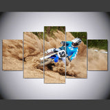 5 pieces canvas paintings Motorcycle Race Pictures home decor poster print wall art WD-1324