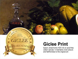 Canvas Print Wall Art - Still Life with Fruit and Wine - by Thomas Badger - Gallery Wrapped - 12x10 inch