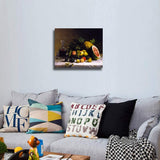 Canvas Print Wall Art - Still Life with Fruit and Wine - by Thomas Badger - Gallery Wrapped - 12x10 inch