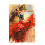 Abstract  Dancing Ballerina Girl Oil Painting on Canvas Scandinavian Posters and Prints Wall Art Picture for Living Room Cuadros