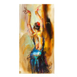 Abstract  Dancing Ballerina Girl Oil Painting on Canvas Scandinavian Posters and Prints Wall Art Picture for Living Room Cuadros