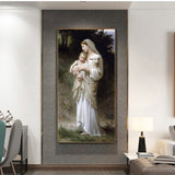 Abstract Jesus And Virgin Mary Baby Portrait Canvas Painting Posters and Prints Scandinavian Wall Art Picture for Living Room