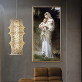 Abstract Jesus And Virgin Mary Baby Portrait Canvas Painting Posters and Prints Scandinavian Wall Art Picture for Living Room