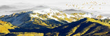 Abstract Natural Golden Bird Snow Mountain Cuadros Landscape Canvas Painting Posters and Prints Wall Art Picture for Living Room
