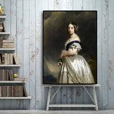 Big size Young Queen Victoria Portrait Oil Painting on Canvas Posters and Prints Scandinavian Wall Art Picture for Living Room