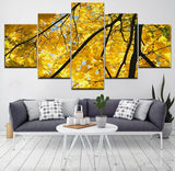 Canvas Painting Wall Art HD Prints 5 Pieces Maple Forest Home Landscape Bedroom Decor Modular Framework Pictures Artwork Poster