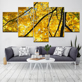 Canvas Painting Wall Art HD Prints 5 Pieces Maple Forest Home Landscape Bedroom Decor Modular Framework Pictures Artwork Poster