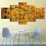 Canvas Painting Wall Art HD Prints 5 Pieces Maple Forest Home Landscape Bedroom Decor Modular Framework Pictures Artwork Poster