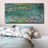 Claude Monet Water Lotus Canvas Paintings Reproduction Impressionist Art Posters and Print Wall Pictures for Home Decoration
