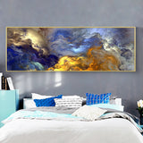 DDHH Abstract Colors Unreal Canvas Poster Blue Landscape Wall Art Painting Living Room Wall Hanging Modern Art Print Painted