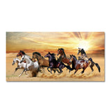 Eight Horse Wild Animals Sunset Canvas Painting Scandinavia Posters and Prints Cuadros Wall Art Pictures For Living Room Decor