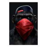 Funny Thinking Monkey with Headphone Canvas Paintings On The Wall Posters And Prints Animal Wall Pictures for Living Room Decor