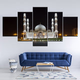 HD Printed Paintings Modular Posters tajmahal 5 Panel Beautiful Taj Mahal Night Sky Home Decor Modern Wall Art Pictures Canvas