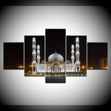HD Printed Paintings Modular Posters tajmahal 5 Panel Beautiful Taj Mahal Night Sky Home Decor Modern Wall Art Pictures Canvas