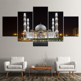 HD Printed Paintings Modular Posters tajmahal 5 Panel Beautiful Taj Mahal Night Sky Home Decor Modern Wall Art Pictures Canvas