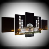 HD Printed Paintings Modular Posters tajmahal 5 Panel Beautiful Taj Mahal Night Sky Home Decor Modern Wall Art Pictures Canvas