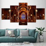 High Quality 5 Pieces Modular Design Toronto Church Printed Canvas Painting Living Room Wall Art Pictures No Frame Decor Artwork