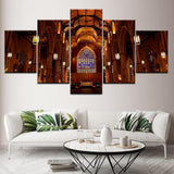 High Quality 5 Pieces Modular Design Toronto Church Printed Canvas Painting Living Room Wall Art Pictures No Frame Decor Artwork