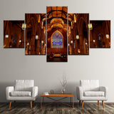 High Quality 5 Pieces Modular Design Toronto Church Printed Canvas Painting Living Room Wall Art Pictures No Frame Decor Artwork