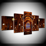 High Quality 5 Pieces Modular Design Toronto Church Printed Canvas Painting Living Room Wall Art Pictures No Frame Decor Artwork
