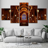 High Quality 5 Pieces Modular Design Toronto Church Printed Canvas Painting Living Room Wall Art Pictures No Frame Decor Artwork