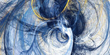 Modern Posters and Prints Wall Art Oil Painting on Canvas Abstract Creative Blue Lines Pictures for Living Room Decor No Frame