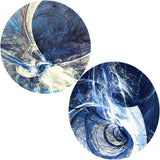 Modern Posters and Prints Wall Art Oil Painting on Canvas Abstract Creative Blue Lines Pictures for Living Room Decor No Frame