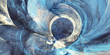 Modern Posters and Prints Wall Art Oil Painting on Canvas Abstract Creative Blue Lines Pictures for Living Room Decor No Frame