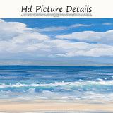 Natural Sky Ocean Sea Beach Landscape Panorama Abstract Canvas Painting Posters and Prints Wall Art Picture for Living Room